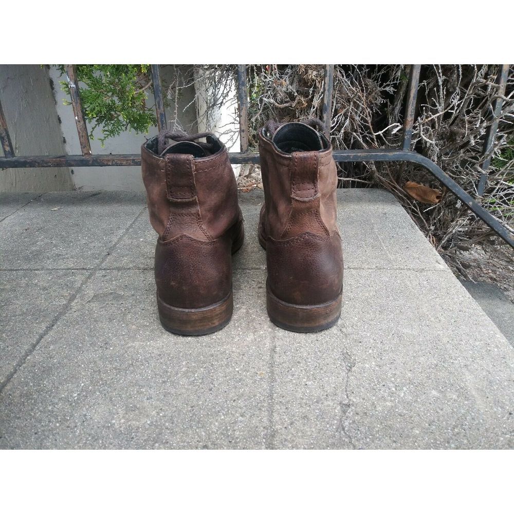 FRYE Everett Lace Distressed Leather Boots Men 12 - Picture 4 of 7